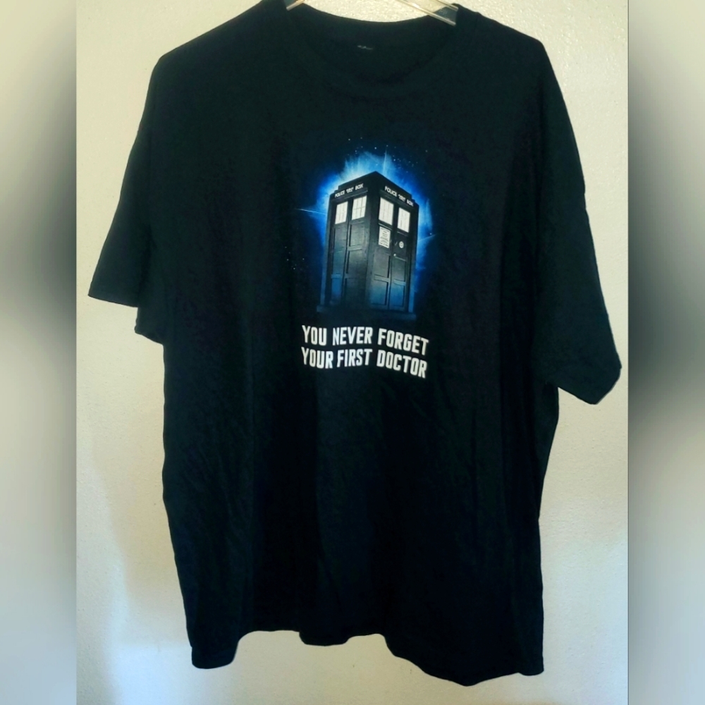 Black Doctor Who You Never Forget Your First Doctor Short Sleeved Cotton  Tee